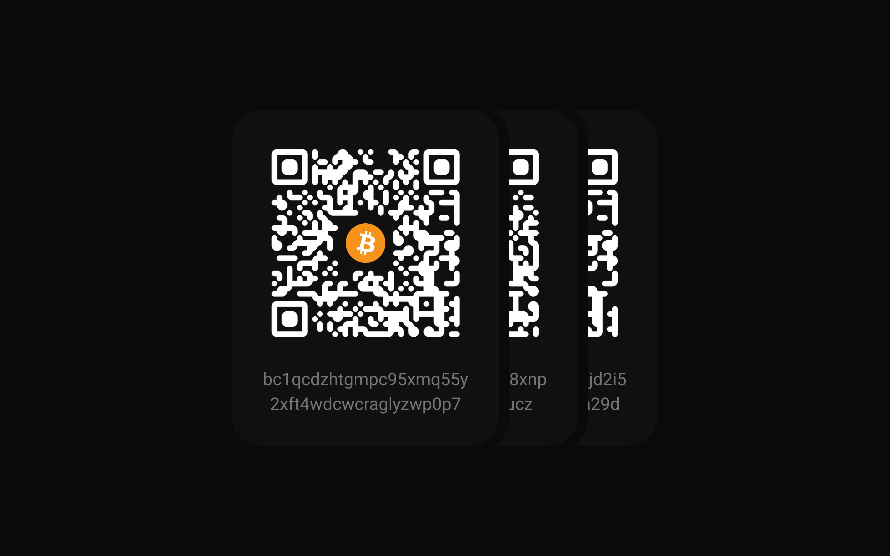 QR-коды валют для пополнения счёта