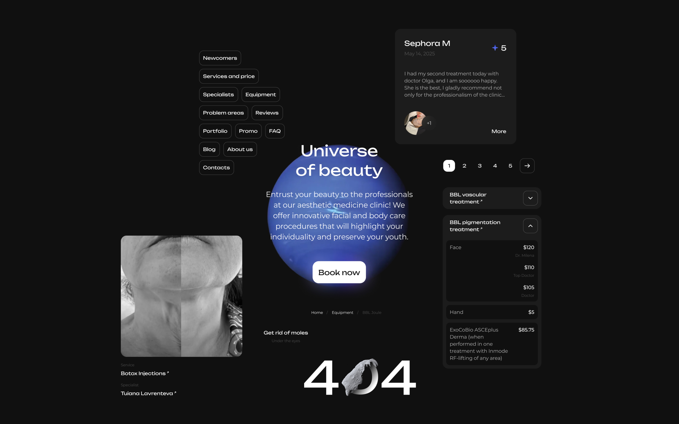 Первичные элементы с сайта Milena Aesthetic